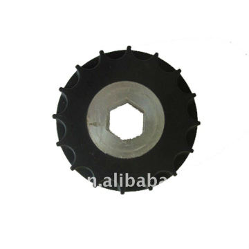 rubber gear bonded to Aluminium